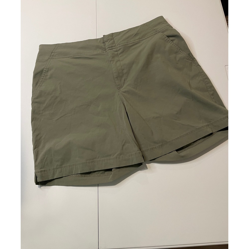 Columbia Womens Hiking Shorts Olive Green Size 12 Outdoor Trail Lightweight 6in